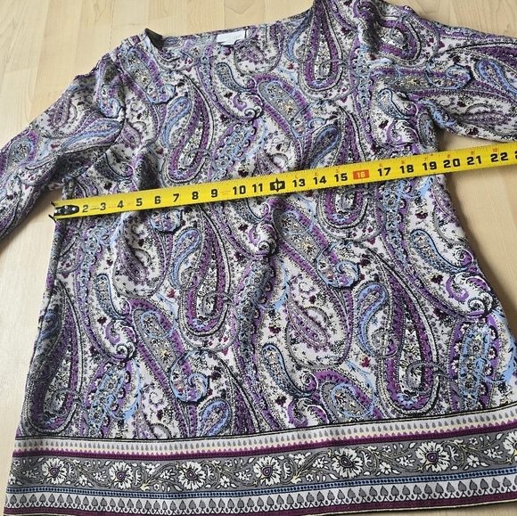 J. Jill Paisley Top Size Small - Picture 6 of 8